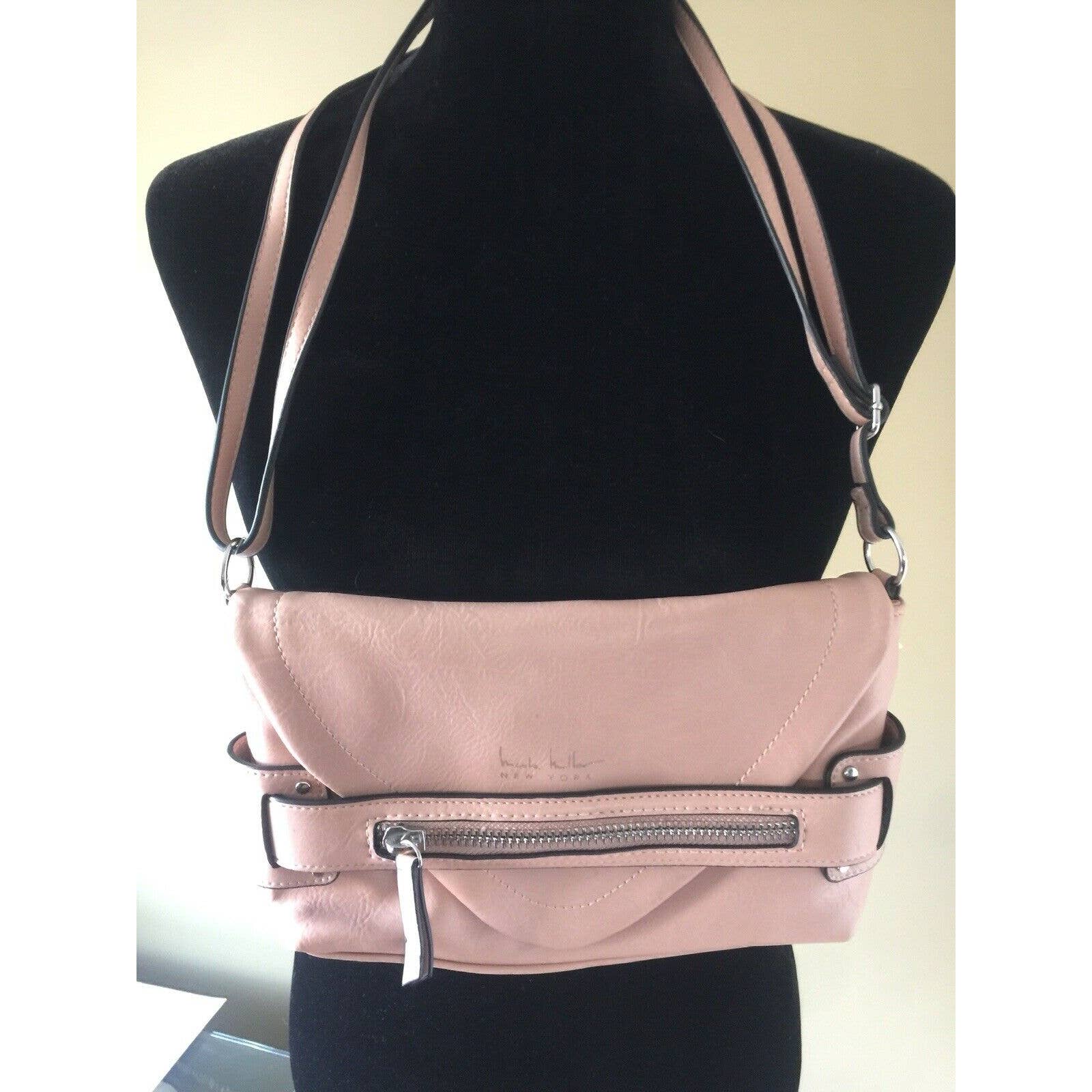 Nicole Miller New York Pink Envelope Purse Handbag
